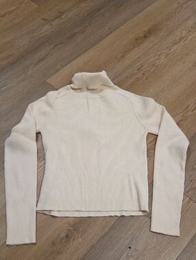 Urban Outfitters Cream Ribbed Turtleneck Sweater